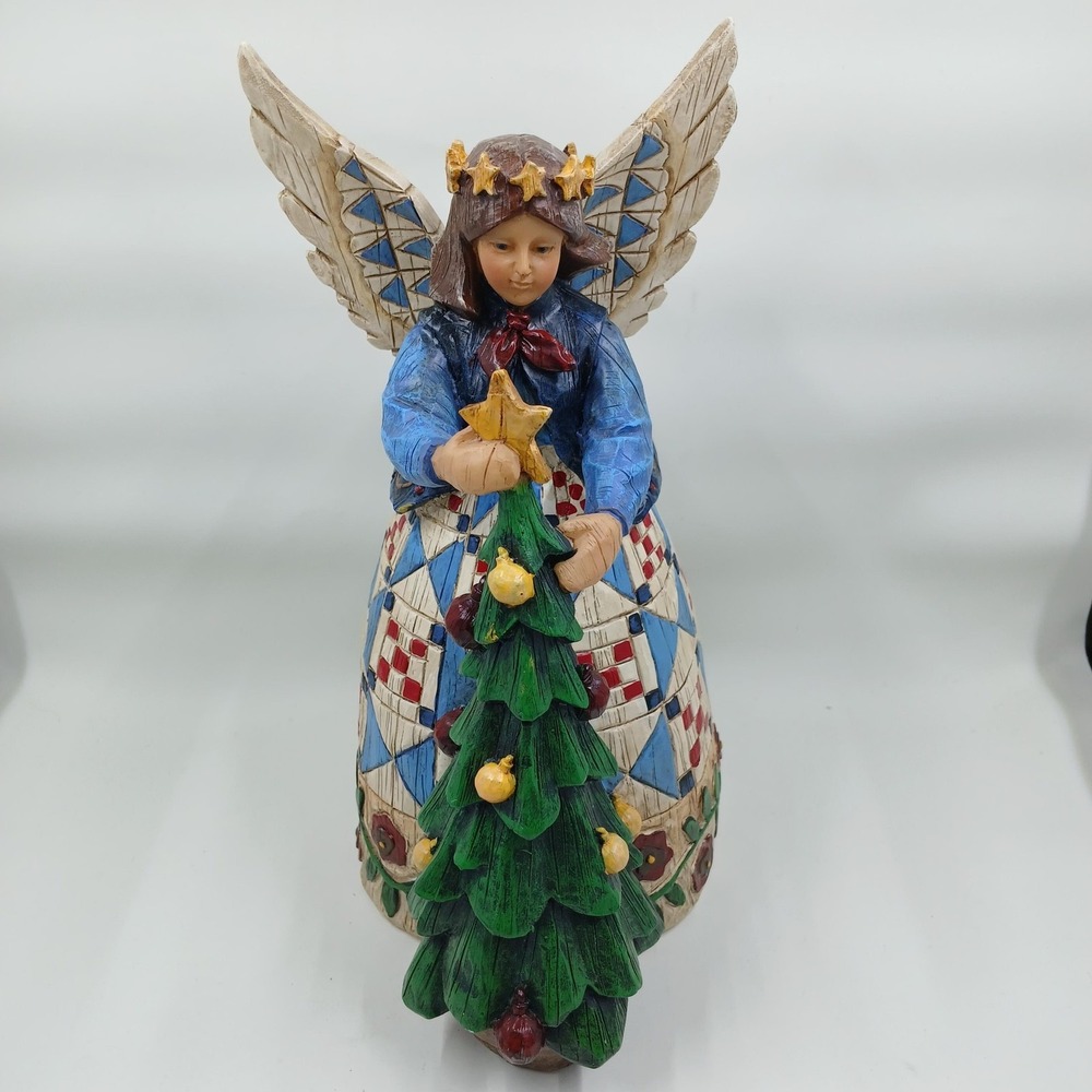 Vintage Jim Shore‎ Heartwood Creek Archangel Christmas Figurine Large Multicolor